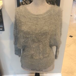Soft & Fuzzy Dolman Sleeve Gray Sweaters, sz S